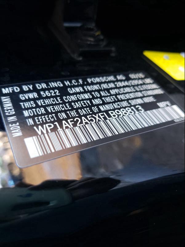 2015 PORSCHE MACAN TURB WP1AF2A5XFLB98813