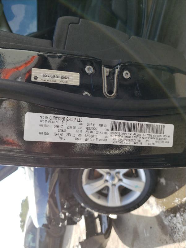 2012 JEEP COMPASS LA 1C4NJCEB0CD639720