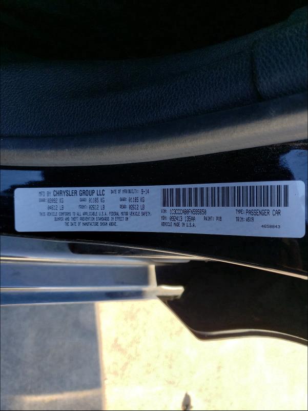 2015 CHRYSLER 200 LIMITE 1C3CCCAB0FN595650