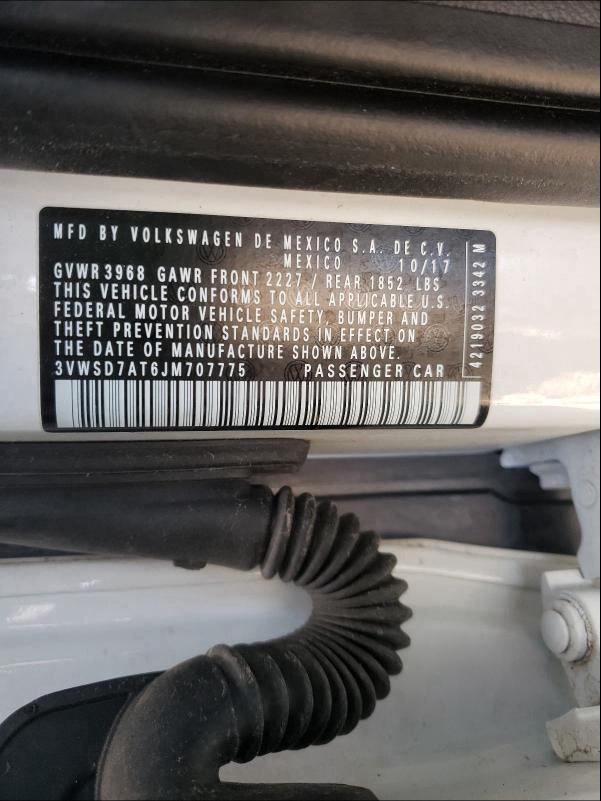 2018 VOLKSWAGEN BEETLE DUN 3VWSD7AT6JM707775
