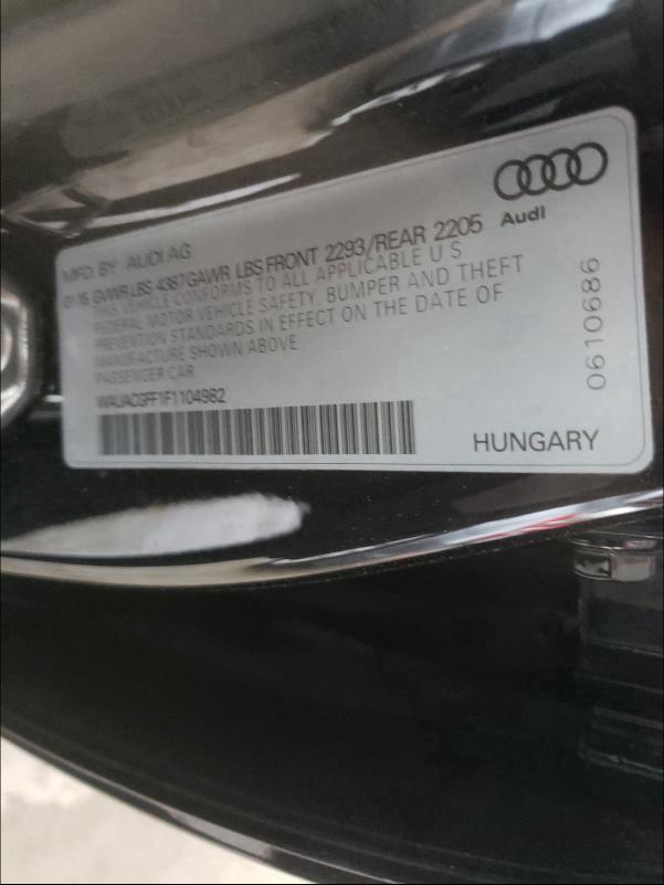 VIN WAUACGFF1F1104982 2015 AUDI A3 no.10