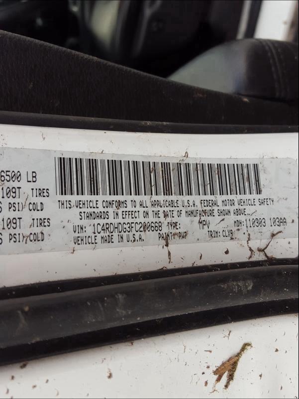 2015 DODGE DURANGO LI 1C4RDHDG3FC200668