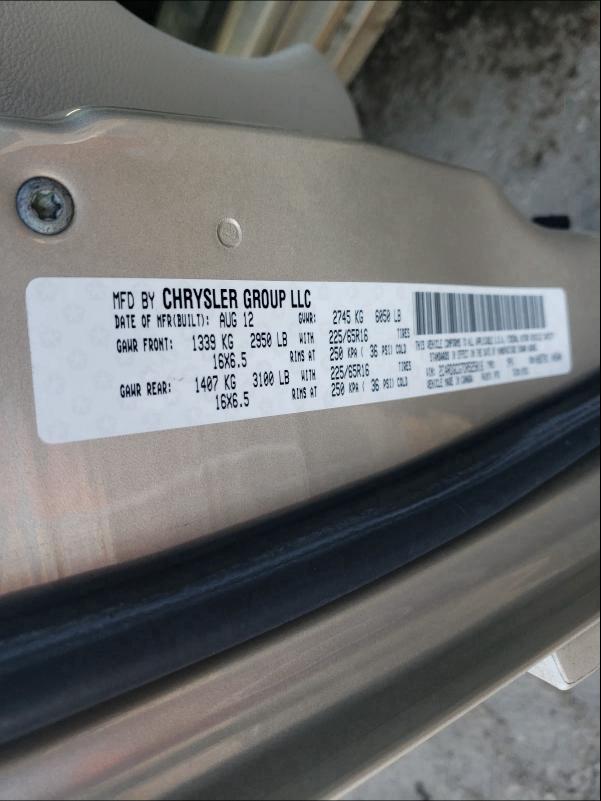 2013 DODGE GRAND CARA 2C4RDGCG7DR525016