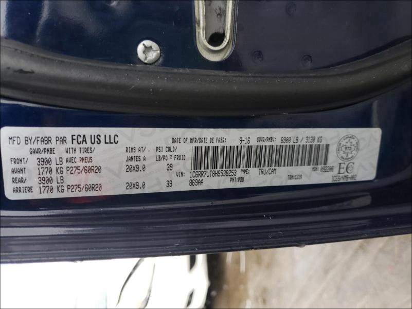 2017 RAM 1500 SPORT 1C6RR7UT8HS538253