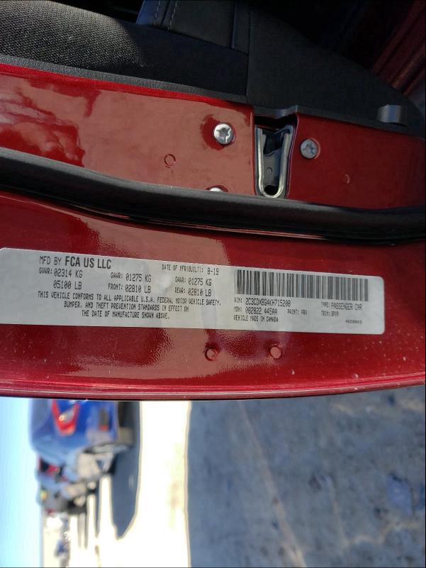 2019 DODGE CHARGER SX 2C3CDXBG4KH715208