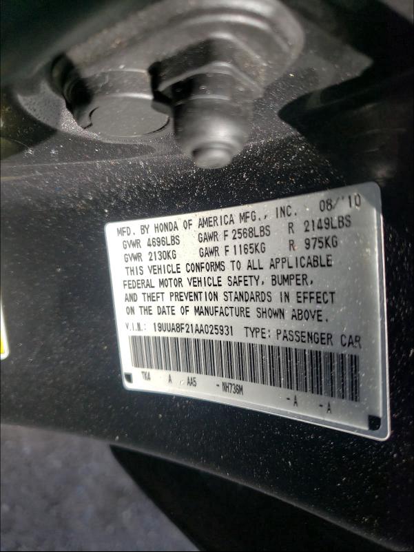 2010 ACURA TL 19UUA8F21AA025931