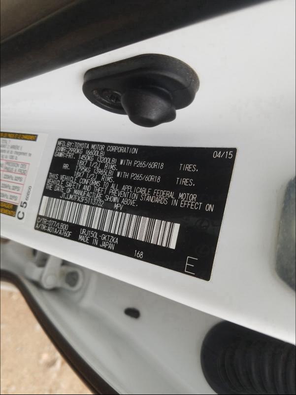 2015 LEXUS GX 460 PRE JTJJM7FX3F5113732