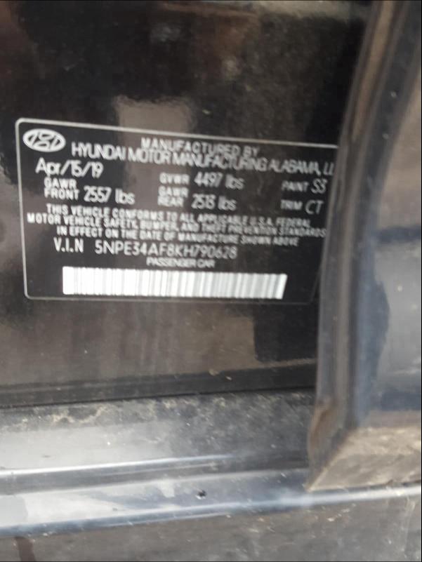 2019 HYUNDAI SONATA LIM 5NPE34AF8KH790628
