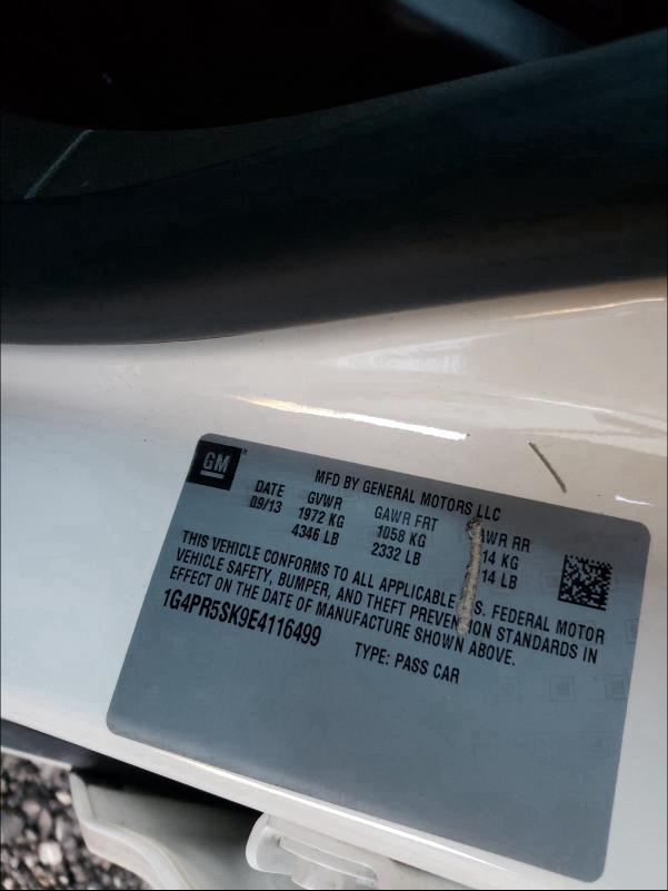 2014 BUICK VERANO CON 1G4PR5SK9E4116499