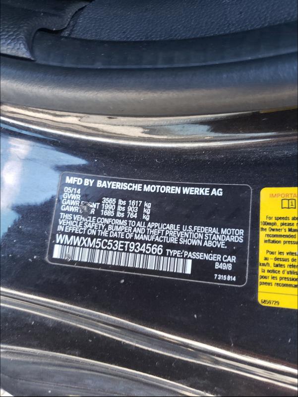 2014 MINI COOPER WMWXM5C53ET934566