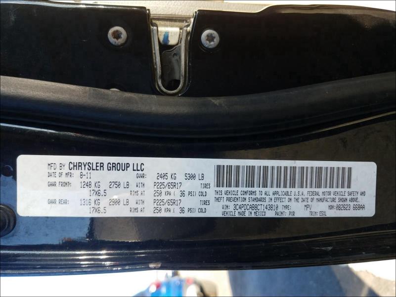 2012 DODGE JOURNEY SE 3C4PDCAB8CT143810