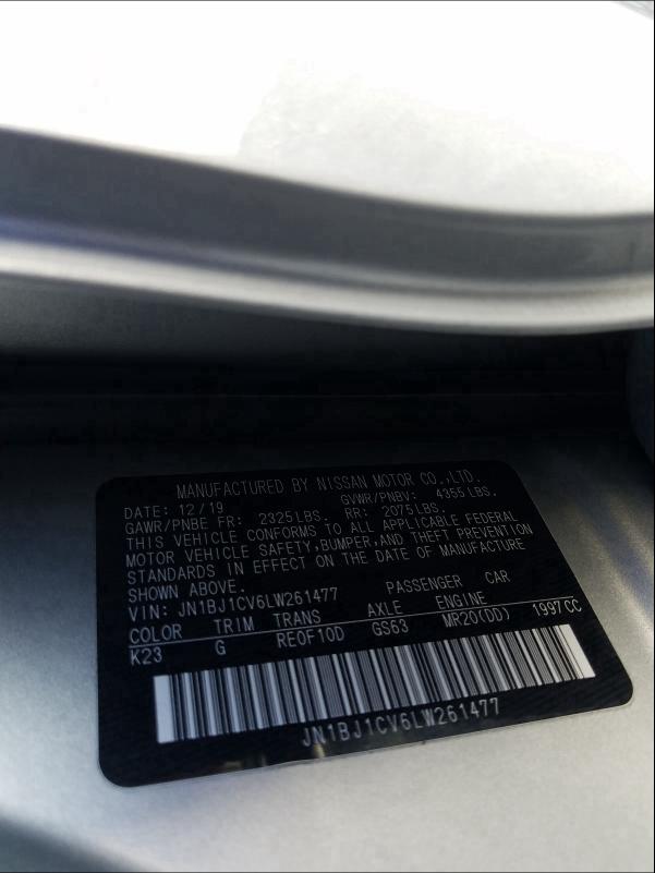 2020 NISSAN ROGUE SPOR JN1BJ1CV6LW261477