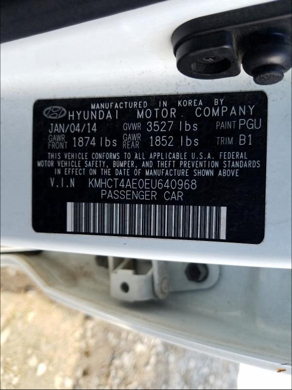 2014 HYUNDAI ACCENT GLS KMHCT4AE0EU640968