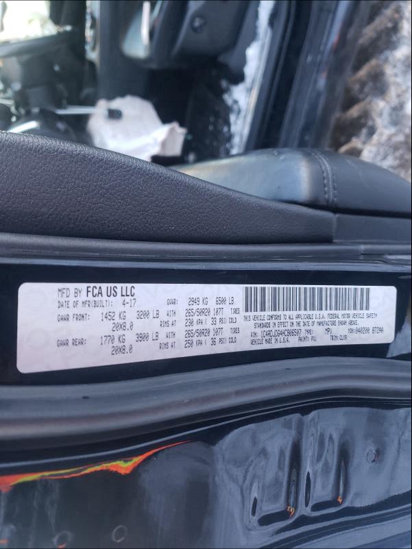 2017 DODGE DURANGO GT 1C4RDJDG4HC806507