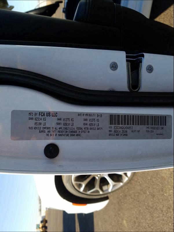 2018 CHRYSLER 300 TOURIN 2C3CCAAGXJH340912