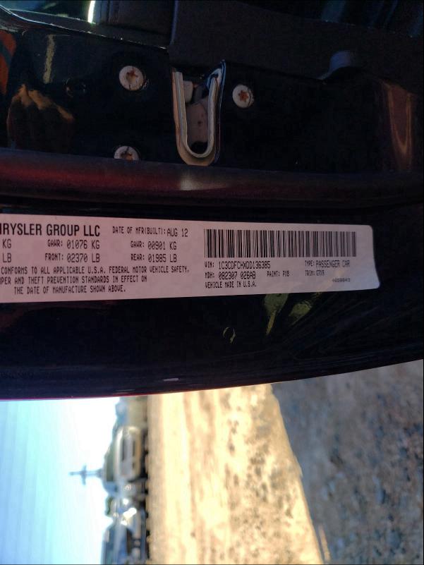 2013 DODGE DART LIMIT 1C3CDFCHXDD136385