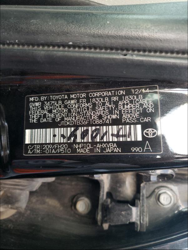 2015 TOYOTA PRIUS C JTDKDTB36F1088741