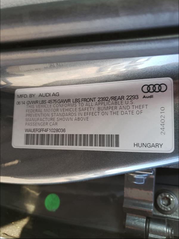 2015 AUDI A3 PREMIUM WAUEFGFF4F1028036