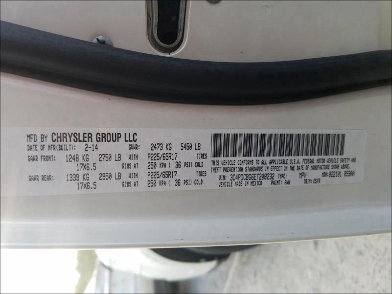 2014 DODGE JOURNEY SX 3C4PDCBG6ET208232