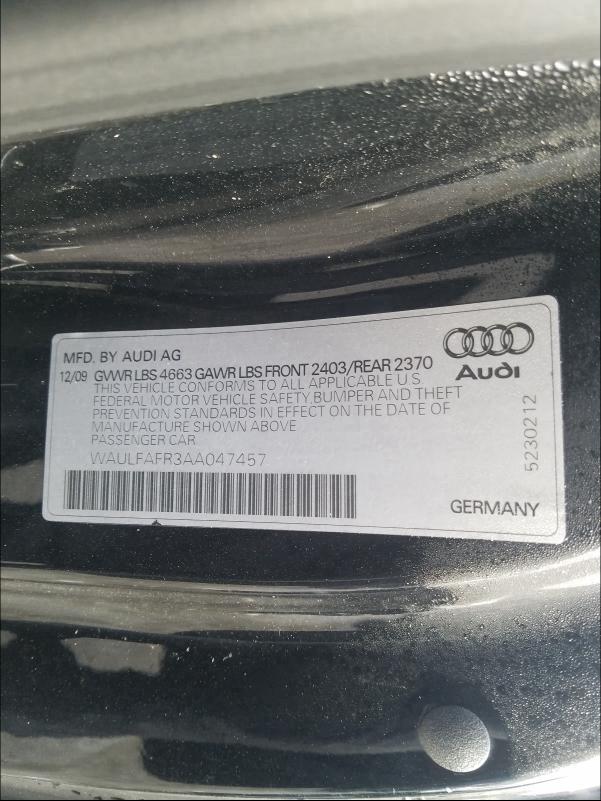 2010 AUDI A5 PREMIUM WAULFAFR3AA047457