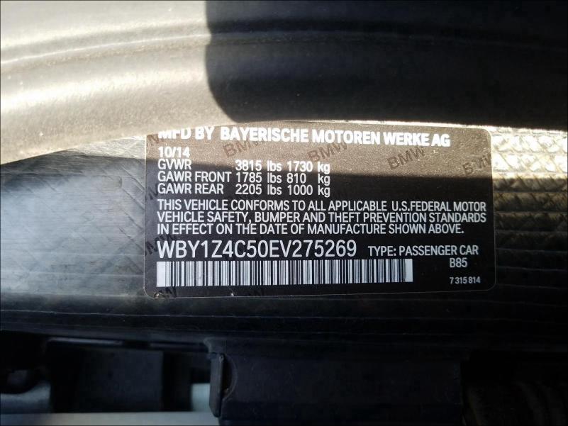 2014 BMW I3 REX WBY1Z4C50EV275269