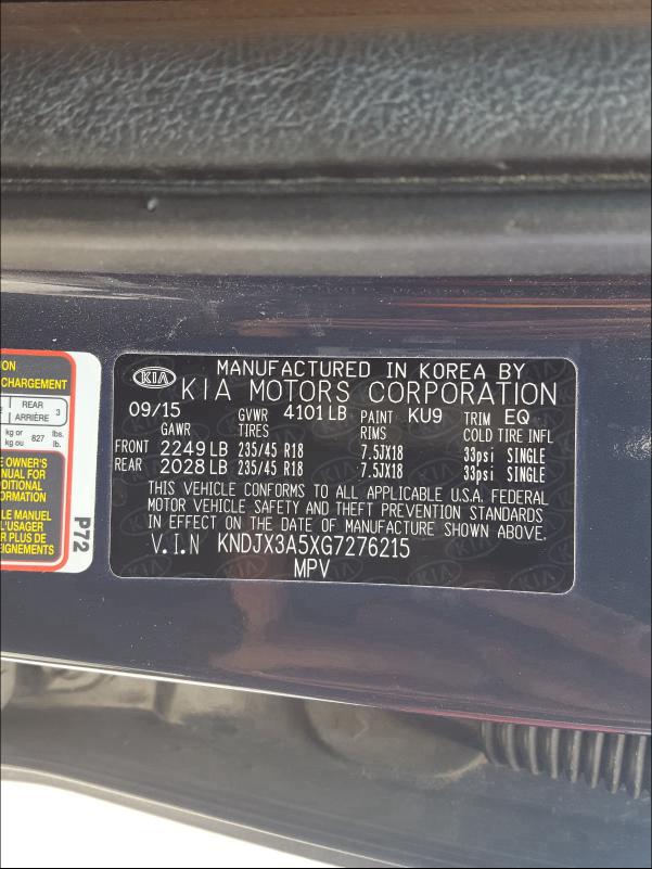 2016 KIA SOUL ! KNDJX3A5XG7276215