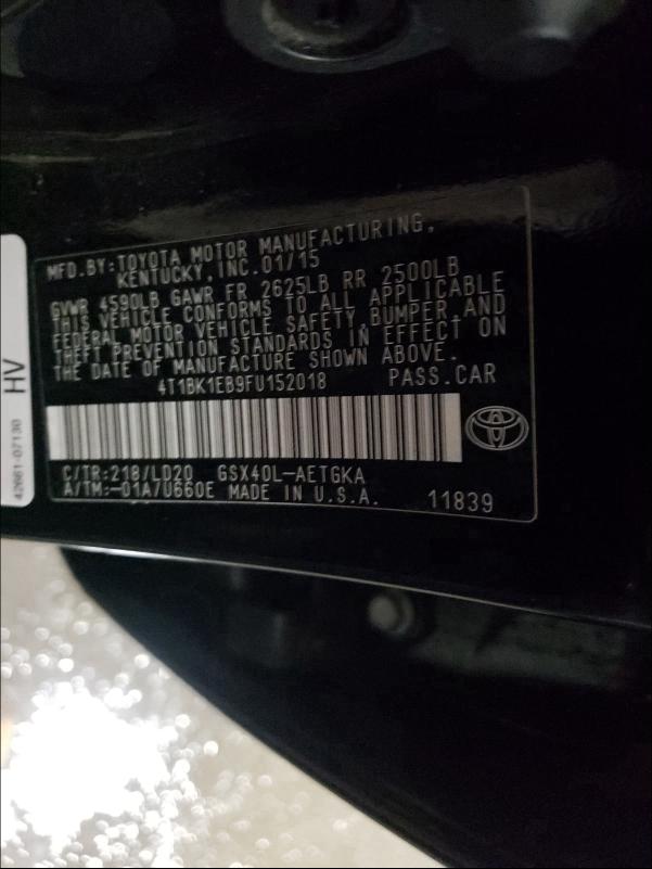 2015 TOYOTA AVALON XLE 4T1BK1EB9FU152018