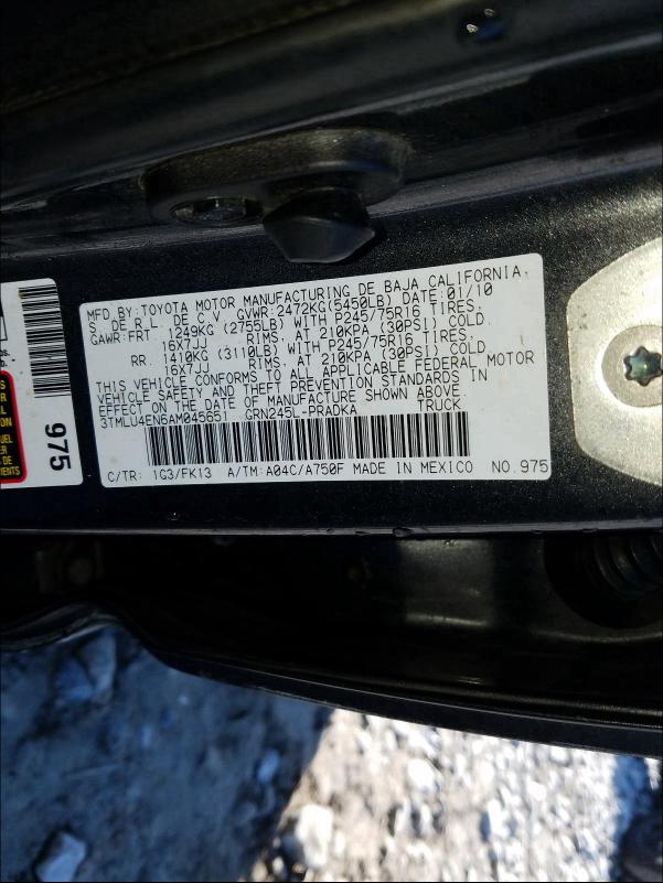 2010 TOYOTA TACOMA 3TMLU4EN6AM045651