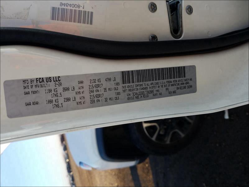 2020 JEEP COMPASS TR 3C4NJDDB2LT202805
