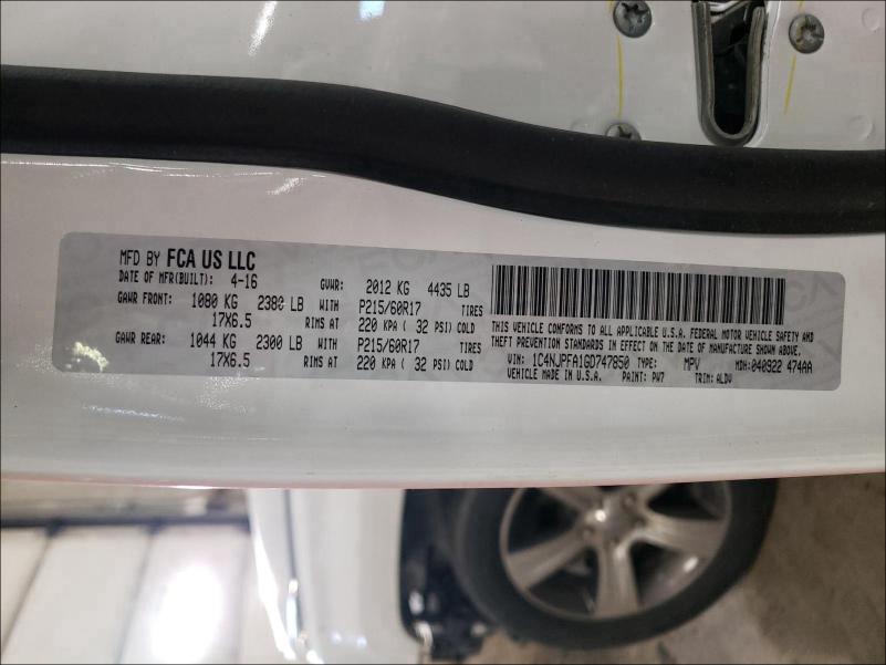 2016 JEEP PATRIOT 1C4NJPFA1GD747850