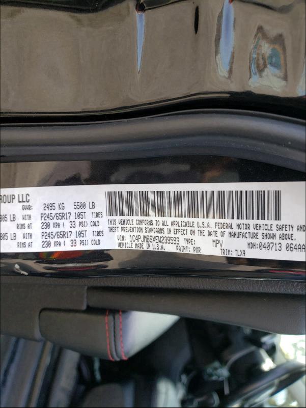 2014 JEEP CHEROKEE T 1C4PJMBSXEW239593