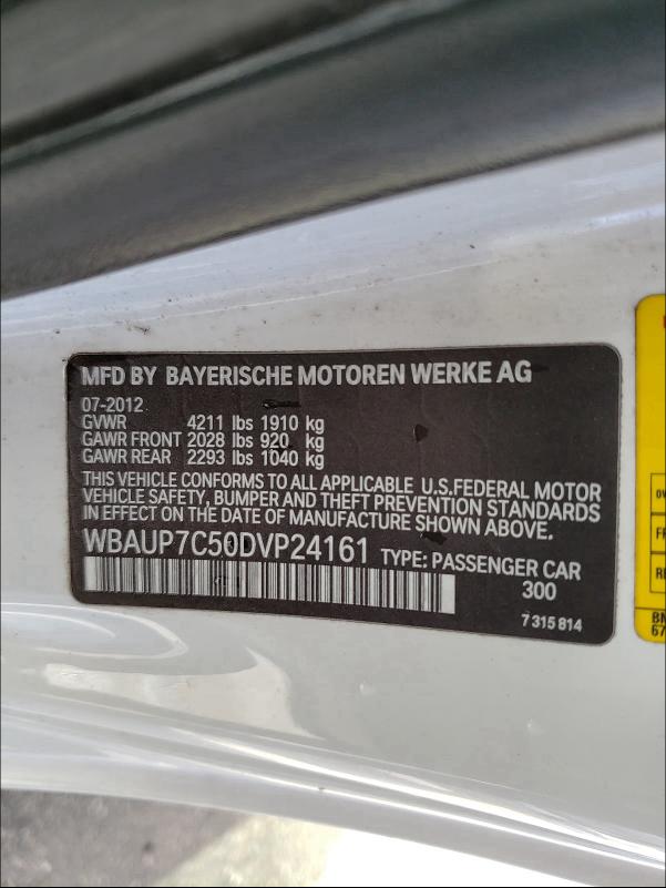 2013 BMW 128 I WBAUP7C50DVP24161