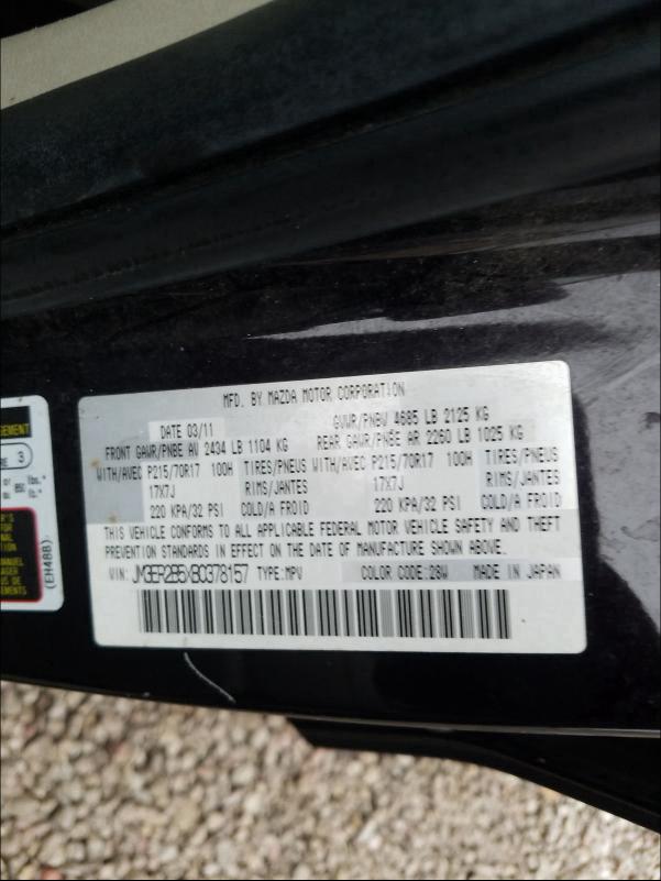 2011 MAZDA CX-7 JM3ER2B5XB0378157