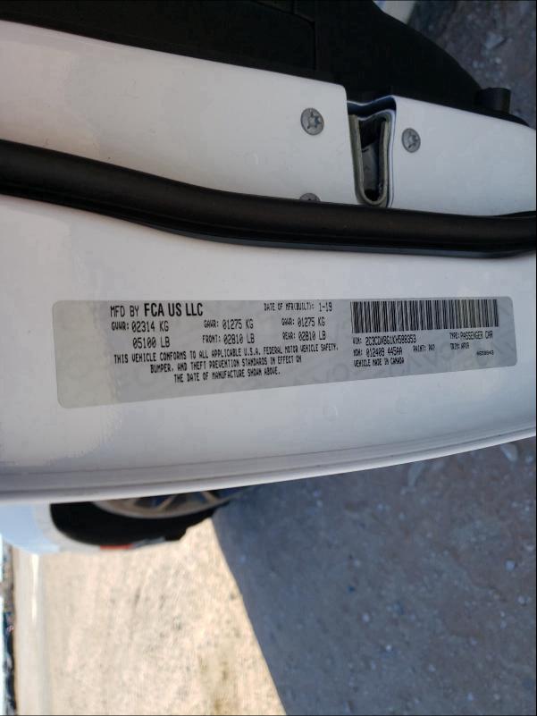 2019 DODGE CHARGER SX 2C3CDXBG1KH588353