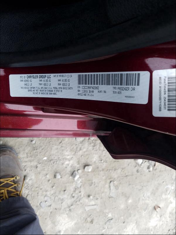 2015 CHRYSLER 200 LIMITE 1C3CCCAB4FN623062