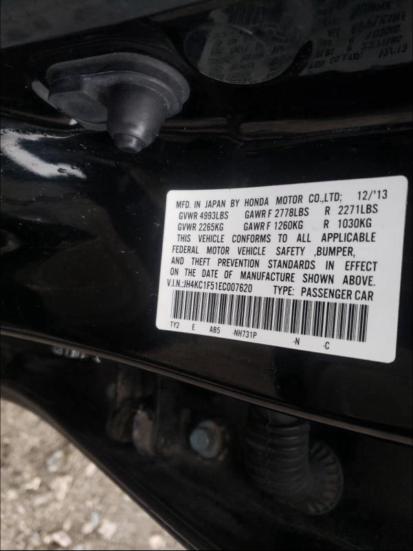 2014 ACURA RLX TECH JH4KC1F51EC007620