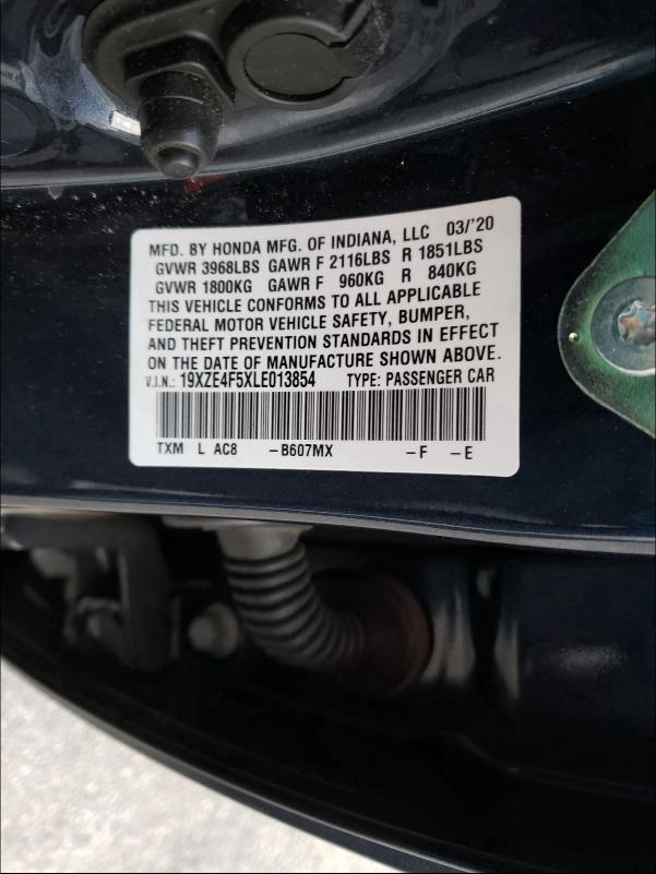 2020 HONDA INSIGHT EX 19XZE4F5XLE013854