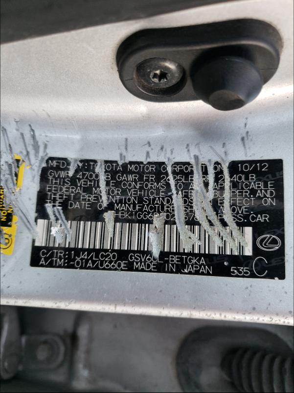 2013 LEXUS ES 350 JTHBK1GG6D2028678