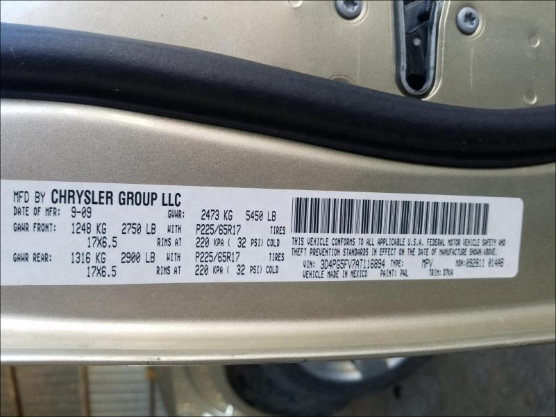2010 DODGE JOURNEY SX 3D4PG5FV7AT116894