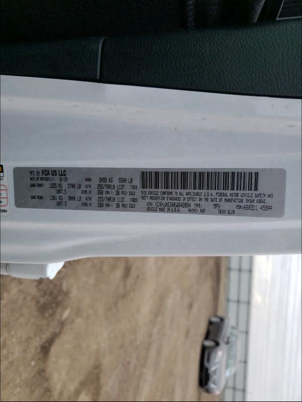 2019 JEEP WRANGLER U 1C4HJXEG0KW642894