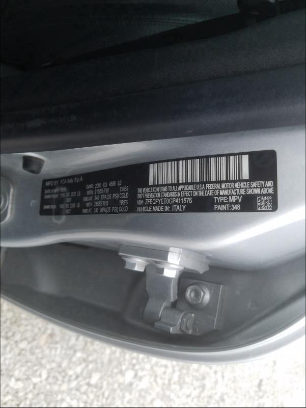 2016 FIAT 500X TREKK ZFBCFYET0GP411576