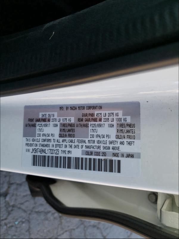 2020 MAZDA CX-5 SPORT - JM3KFABM4L1700123