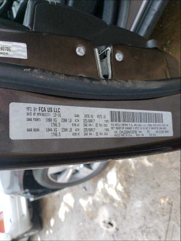 2017 JEEP COMPASS LA 1C4NJDEB0HD192786