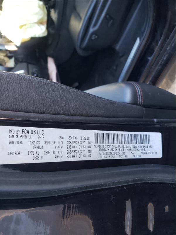 2018 DODGE DURANGO GT 1C4RDJDG9JC345794
