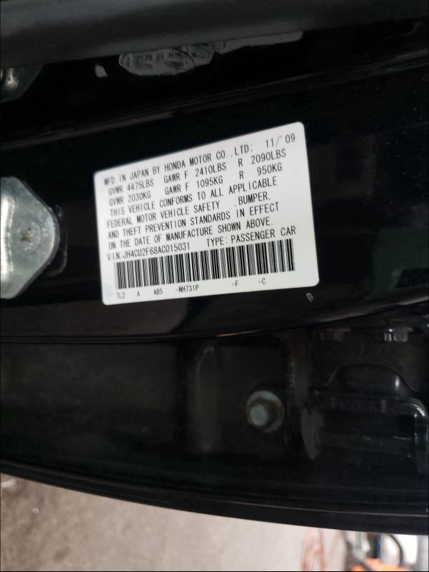2010 ACURA TSX JH4CU2F68AC015031