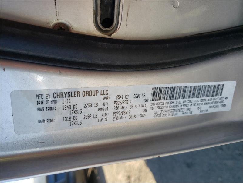 2011 DODGE JOURNEY MA 3D4PH1FG7BT516723