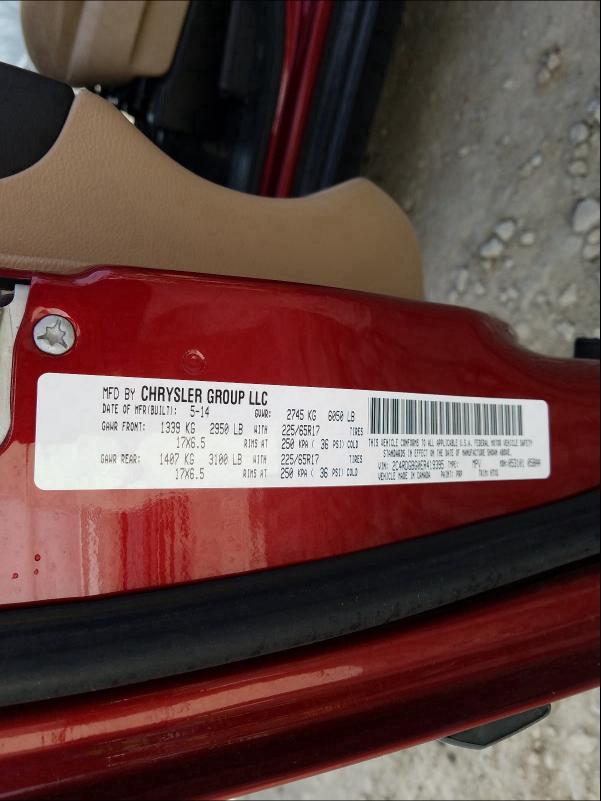 2014 DODGE GRAND CARA 2C4RDGBG0ER419395