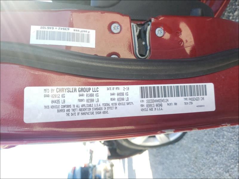 2010 DODGE CALIBER MA 1B3CB3HAXAD545124