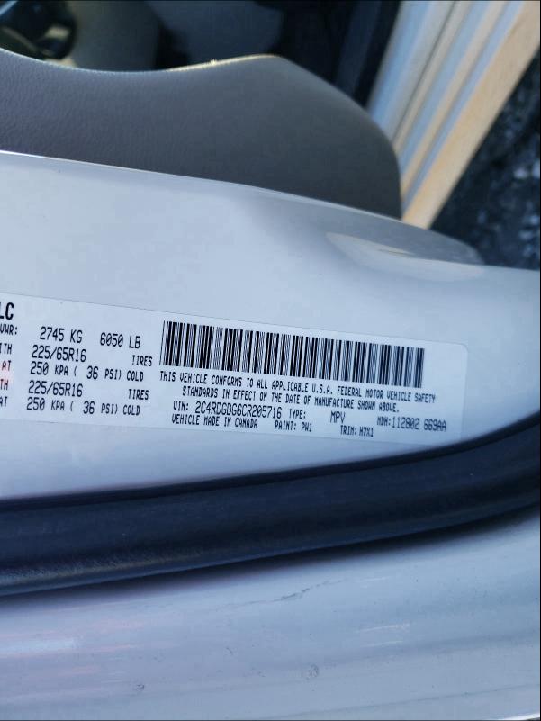2012 DODGE GRAND CARA 2C4RDGDG6CR205716
