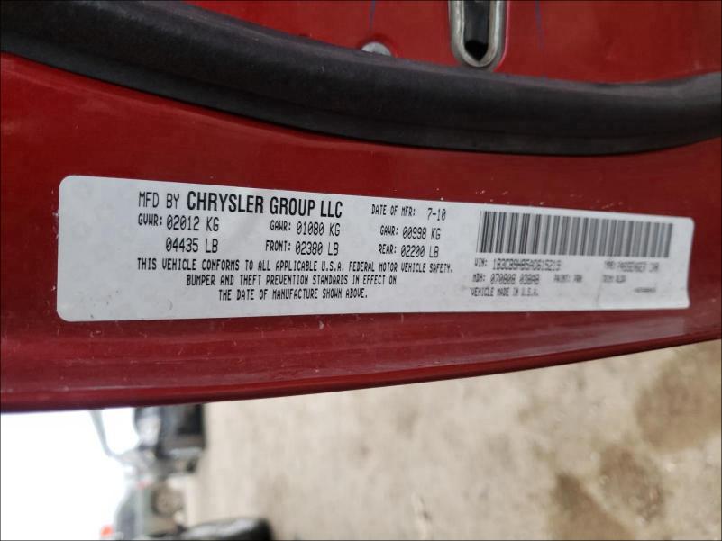 2010 DODGE CALIBER UP 1B3CB9HB5AD615219